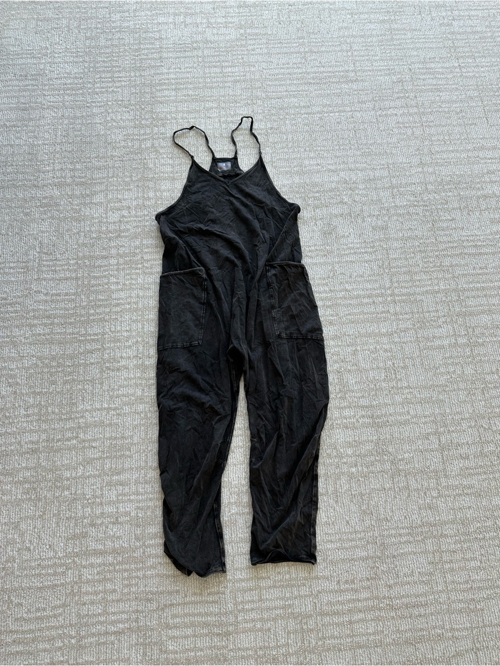 Free People Black Women's Lightweight Jumpsuit with Pockets